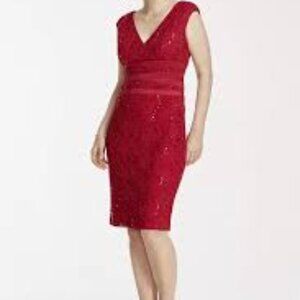 Marina Red Sequin Dress